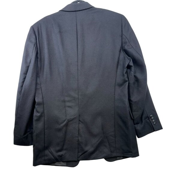 John W. Nordstrom Mens Black Cashmere Blazer Jacket Size 42 L-T Made In Canada - Picture 10 of 12